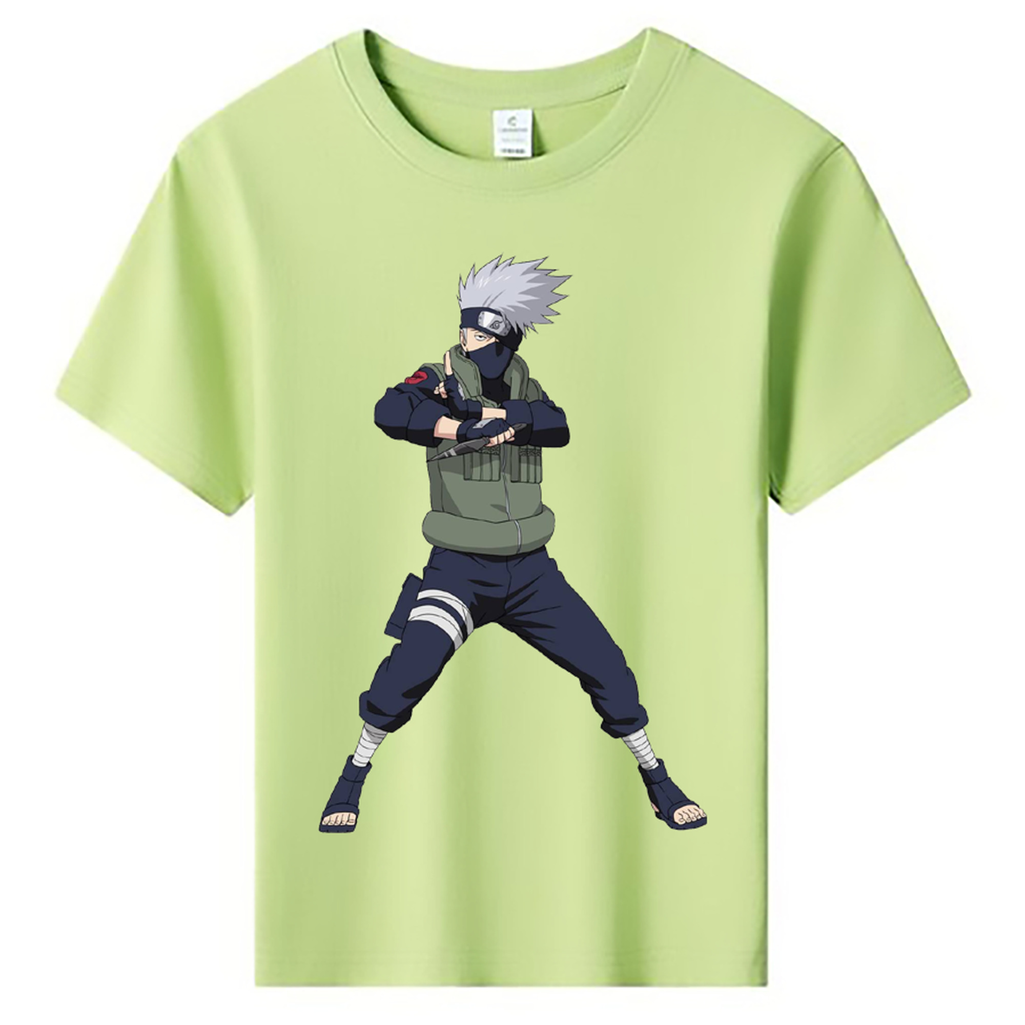 （画像用） NARUTO -ナルト- はたけ カカシ Hatake Kakashi 綿100％キッズTシャツ（フロントプリント）